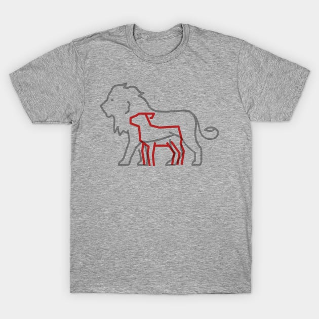 The Lion and the Lamb-Minimalist T-Shirt by TeeTrafik